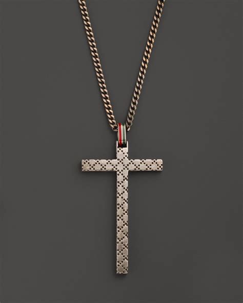 gucci cross necklace men.